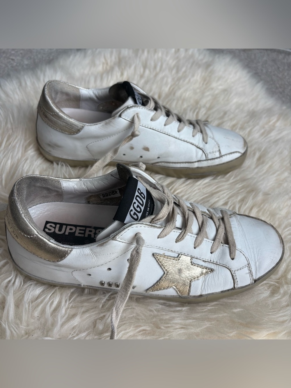 Golden Goose Authentic Super Star White with Gold Star. Size EU 38 / US 7.5
